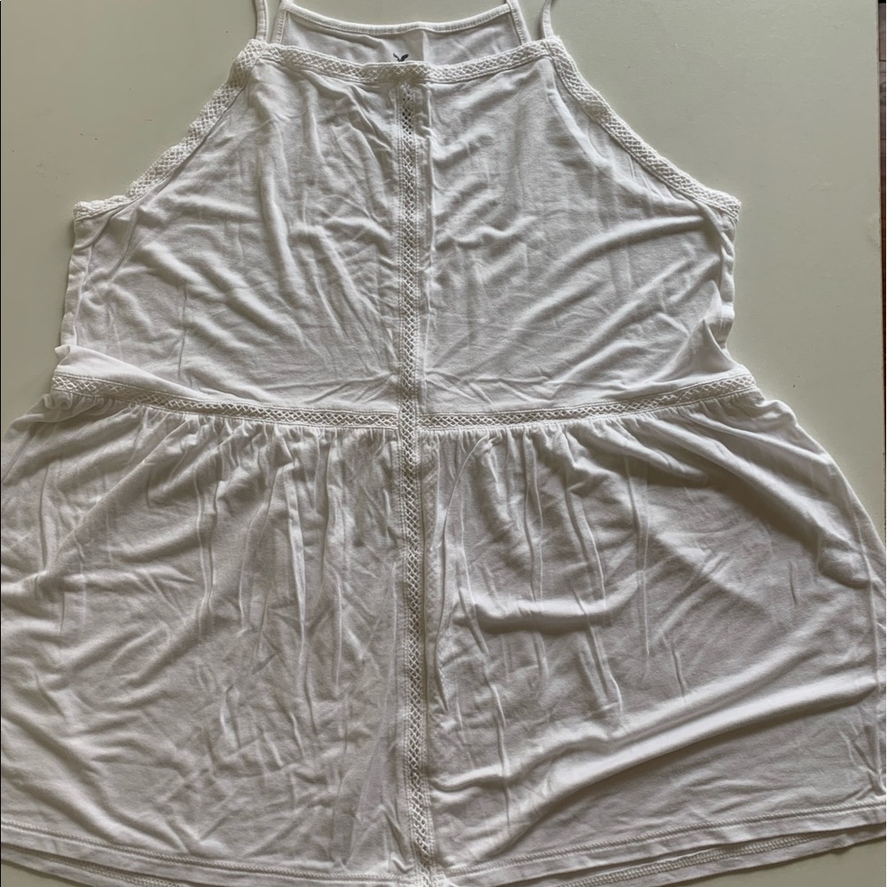 White high neck soft and sexy tank